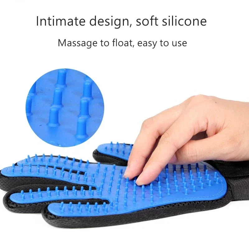 Silicone Pet Hair Removal Brush and Hair Removal Gloves Softefficient Pet Grooming Gloves Dog Cat Cleaning Glovess