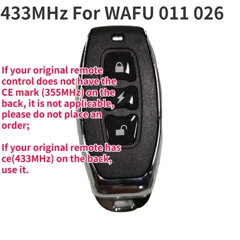 WAFU 433MHz Remote Controller Door Lock Remote Control Key For WF-010 WF-019 WF-011A Invisible Door Lock 1pcs