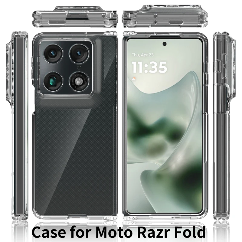 Shockproof Transparent Hard Case with Soft TPU Edge - Anti-Scratch Protective Cover