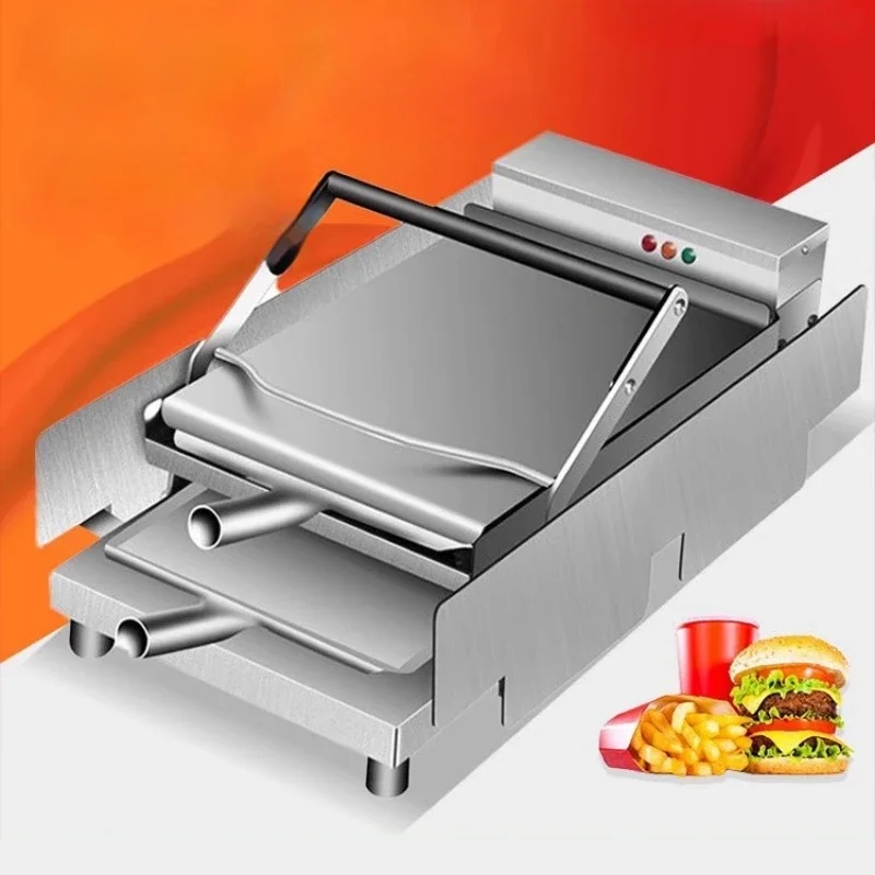 Layers Hamburger Baking Machine Commercial Fast Heating Burger Maker Joint Equipment with Non-Stick Pan/12pcs x 2