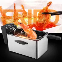 Multifunctional French Fries Frying Machine For Domestic Fryers Commercial Single-Cylinder Electric Frying Furnace Small Fried 2