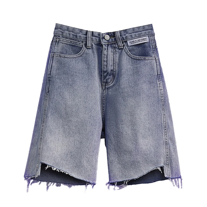 trendy clothes Women Summer Half Denim Shorts Y2K High Waist Blue Irregularity Jeans Shorts 2022 Casual Washed Short Pants Female Ropa Mujer african dresses