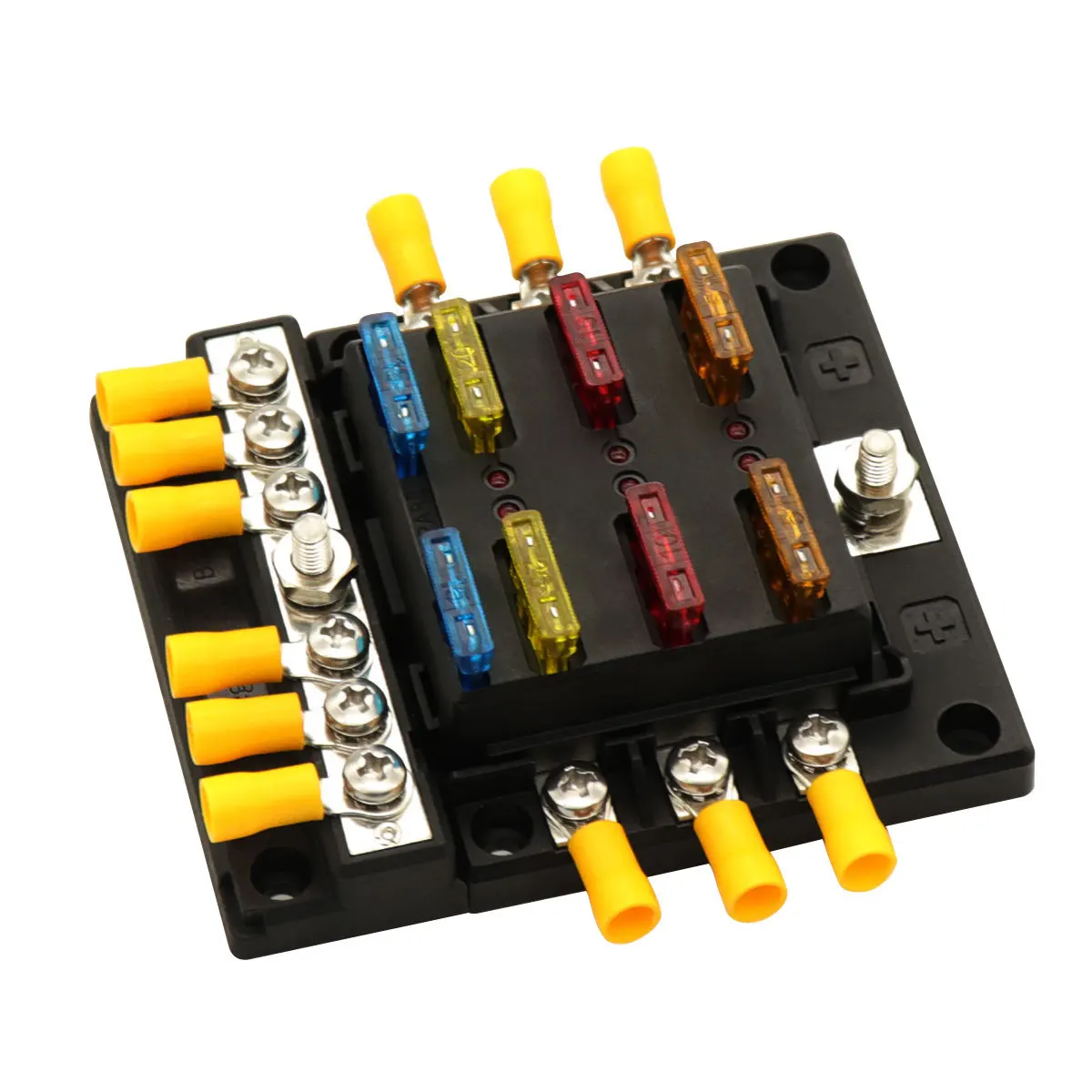 

2020 new Auto ship modified universal fuse holder 1 into 6 out of lighted car fuse box socket