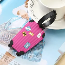 Chic Silicone Luggage Tags for Women - Stylish Travel Accessory (Rose)