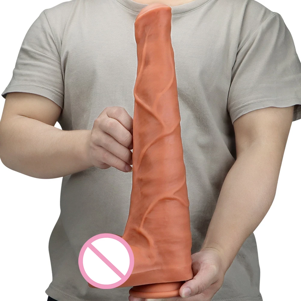 38.5cm Big Black Horse Dildo For Men Anal Plug Suction Penis Gay Fisting Adult Sex Toy Realistic Dick Fetish Harness Bdsm - Dildos