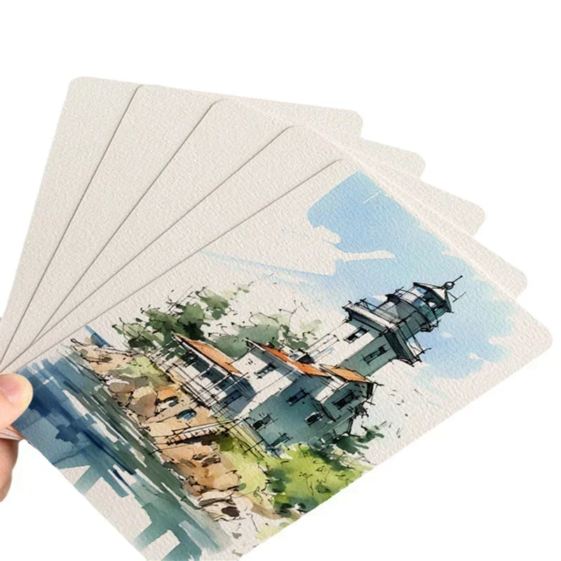 Square/Round Water color Paper 100g 25 Sheets Professional Drawing Paper Postcard for Painting School Supplies Art Supplies images - 6