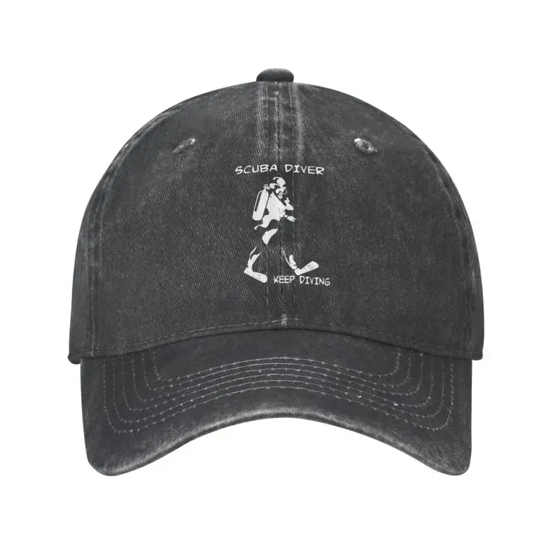 

Custom Cotton Keep Diving Baseball Cap Sun Protection Women Men's Adjustable Scuba Diving Dad Hat Autumn