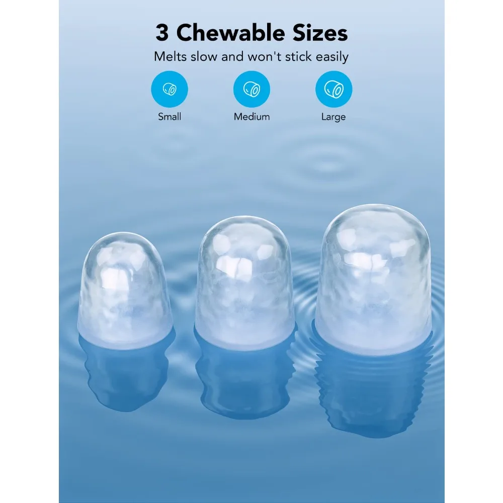 Smart Countertop Ice Makers, Portable Ice Maker Machine with Self-Cleaning, 6 Mins 9 Bullet Ice, 26lbs/24Hrs, Voice Remote for