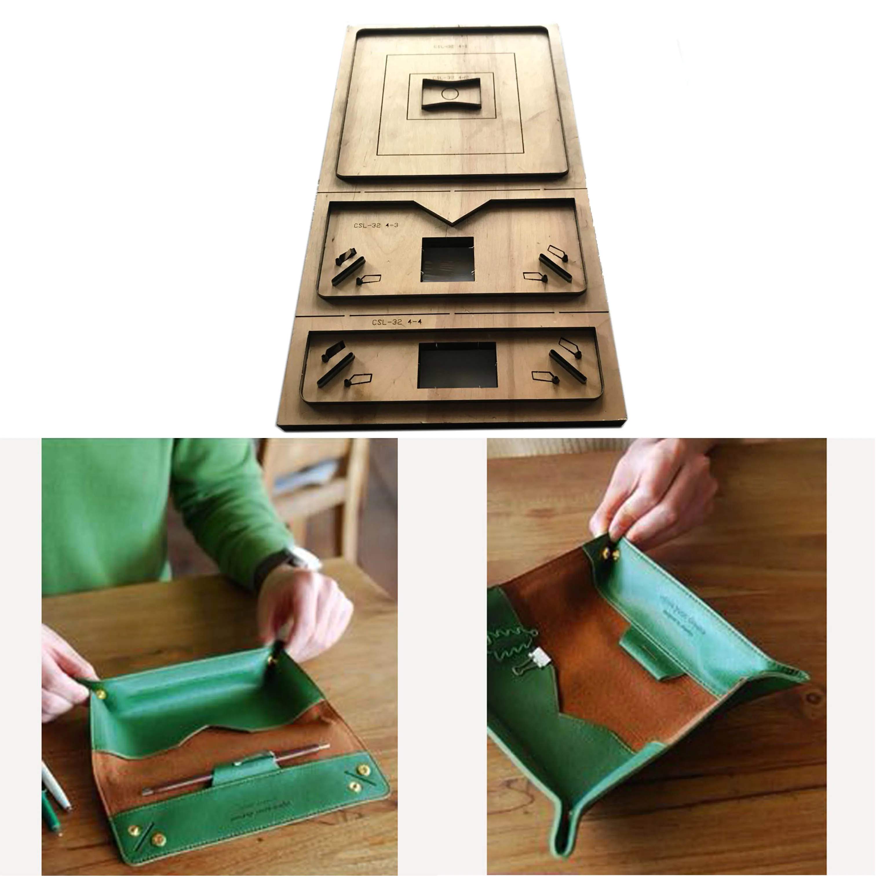

Japan Steel Blade Leather dies for DIY leathercraft pencil case wallet tray design die mould hand punch tool 210*110mm