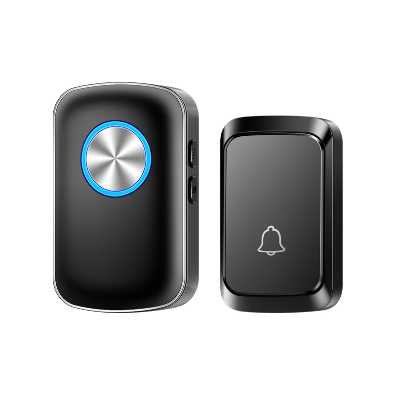 

CACAZI Wireless Intelligent Waterproof Doorbell 300M Range LED Night Light Home Call bell US EU UK Plug 1 2 Button 1 Receiver