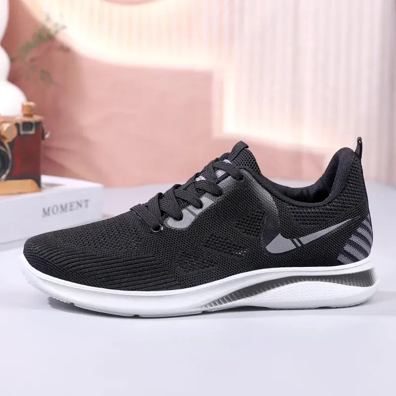 Men Sneakers Spring Summer Breathable Comfortable Non Slip Soft Sole Lightweight Casual Sports Mesh