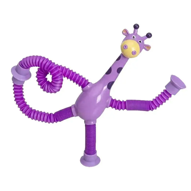 

Telescopic Suction Cup Giraffe Shape Changing Giraffe Telescopic Tube Toy Suction Cup Decompress Novel Sensory Toys Gifts