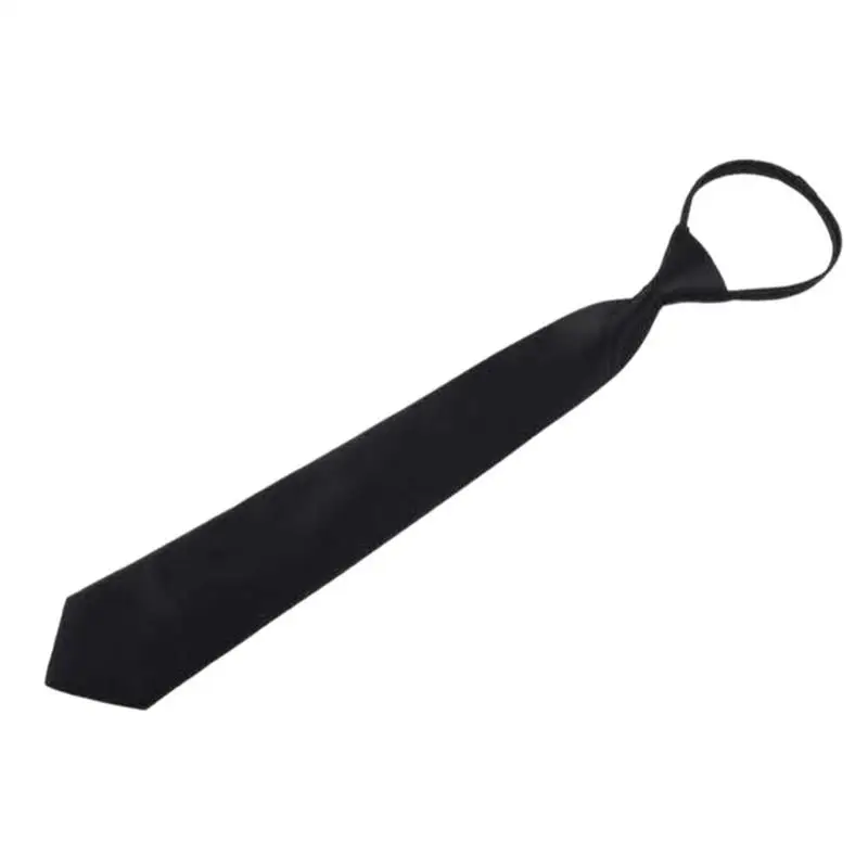 Clip On Tie For Men Women Doorman Steward Necktie Funeral Clothing Accessories