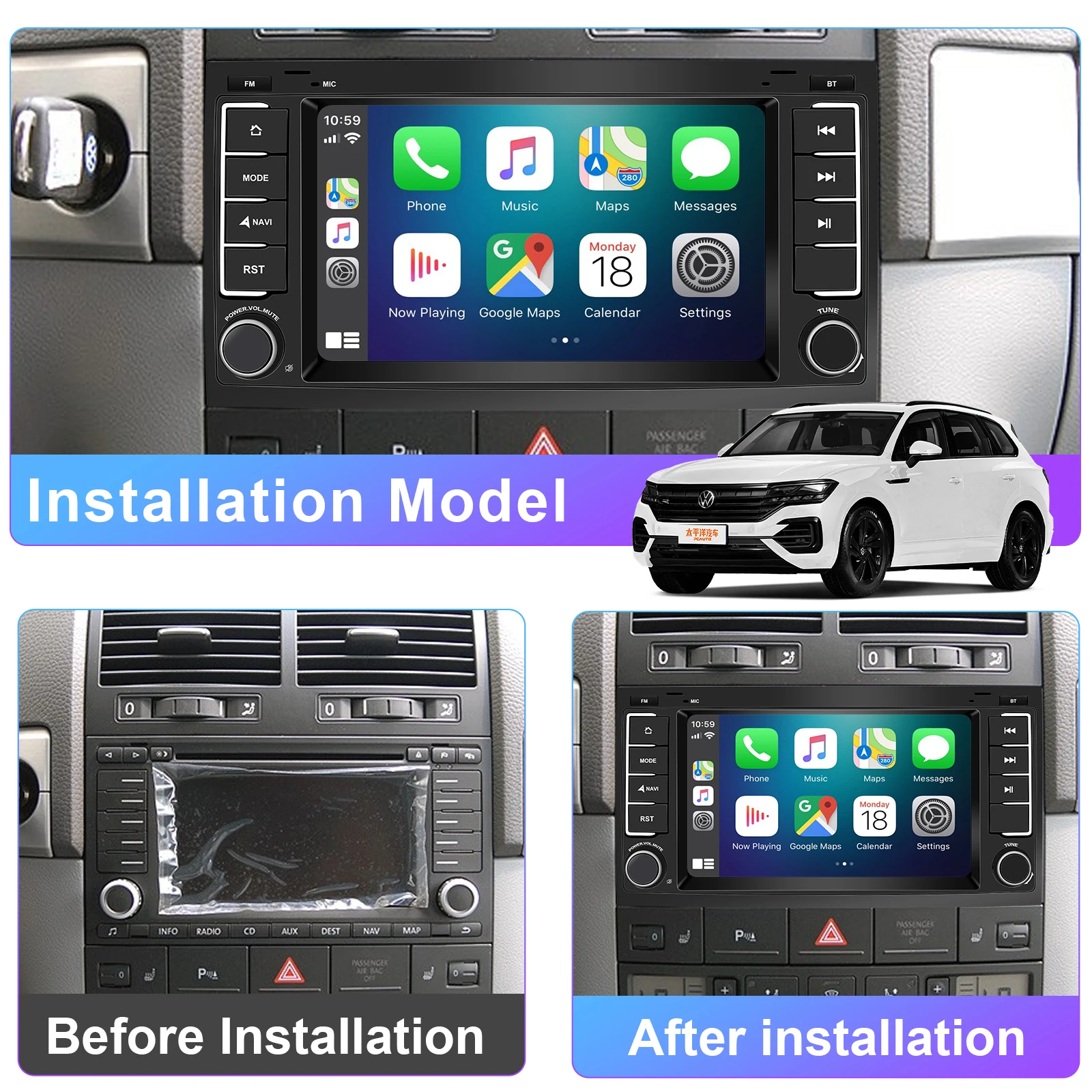 7"Android Car Radio for VW Volkswagen Touareg T5 Transporter Multimedia Player S