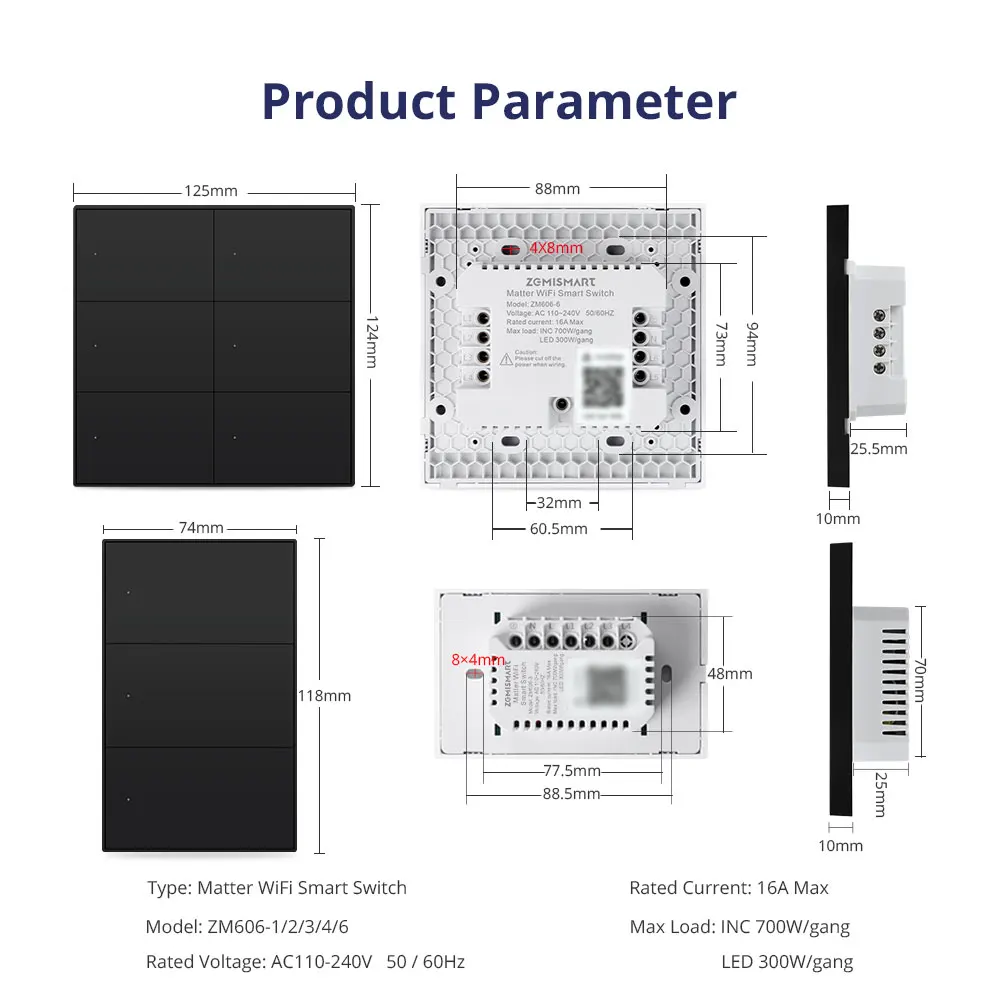 مفتاح واي فاي ذكي 6 أزرار