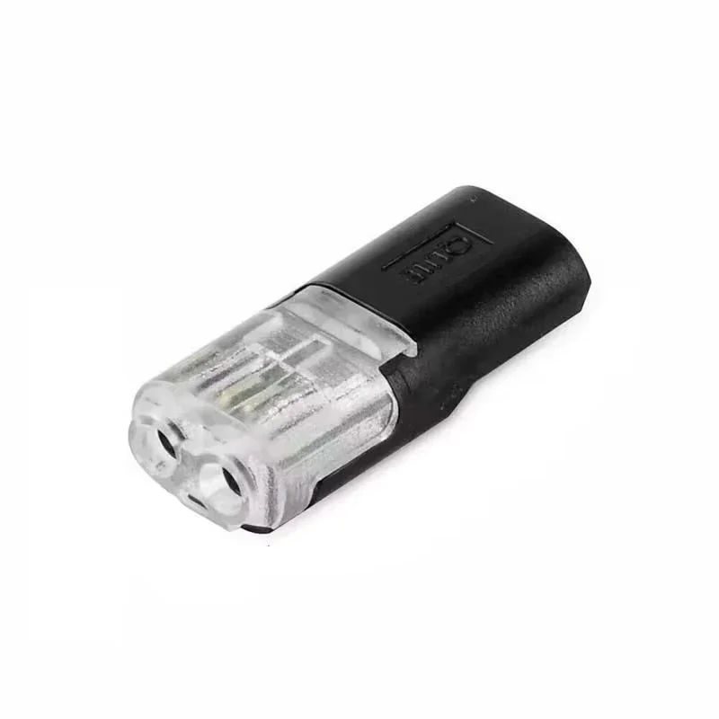 Dual Wire Plug-in Connectors with Secure Locking Buckle - Waterproof Quick Terminal Block and Cable Clamps
