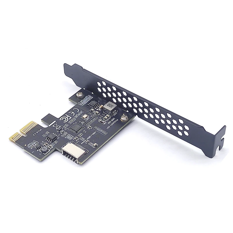 Adaptador Pcie Tipo-c Frontal Cartão de Expansão Pci Express Express 2.0 x1 Usb 3.2 Gen1 Tipo-c Riser Usb3.1 Gen1 A-key 5gb Novo - Imagem 5