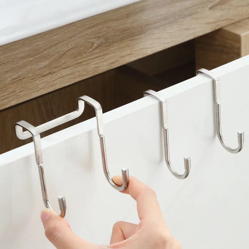 Stainless Steel Door Hanger Hook Hooks Door Storage Hook Wall Door