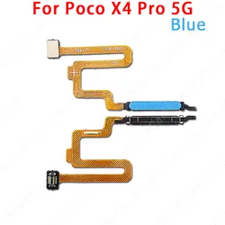 Fingerprint Sensor Home Button Ribbon Flex Cable Replacement Spare Parts (X4 Pro 5G Blue)