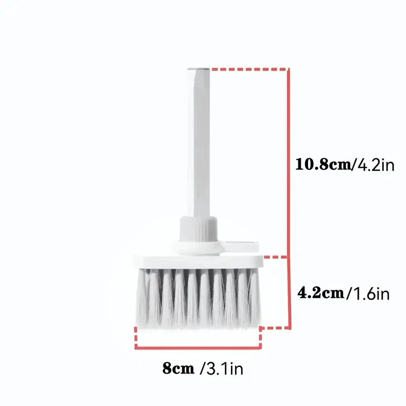 5-in-1 Cleaning Pen Dust Removal Brush, Detachable Dual Headed Keyboard Brush, Multifunctional Earphone Dust Removal Brush 3