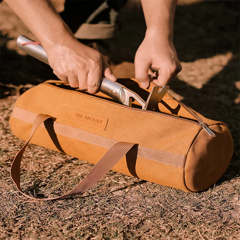 

Large Capacity Handbag Outdoor Floor Ground Nail Bag Portable Camping Kit Tool Storage Canvas Handbag For Camping Enthusiasts