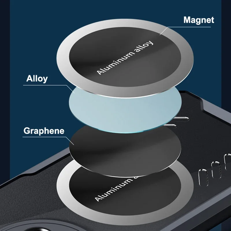 Graphene Heat Dissipation Shockproof Magnetic Game Case with Air-Bag Protection