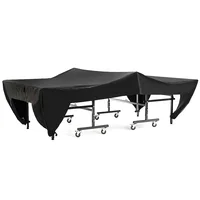 Outdoor Courtyard Patio Waterproof Dust-proof Table Tennis Table Cover Black 280x153x73cm Outdoor Tennis Table Cover Table Cover 2