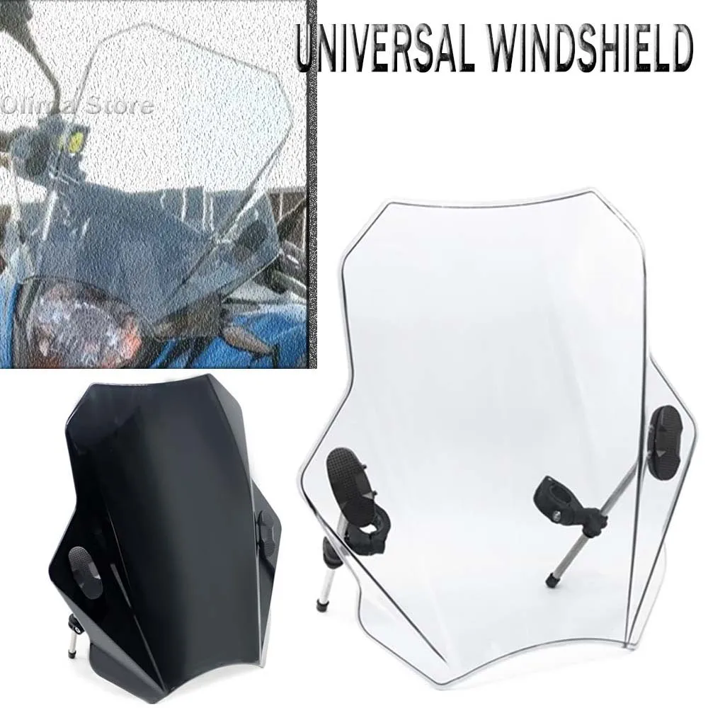 22MM/25MM/28MM Handlebar Windshield Windscreen With Bracket Kits For