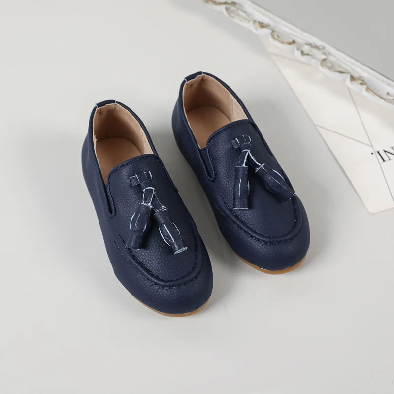 AS New Kids Shoes Children Tassel Shoes Baby Boys Fashion Brand Moccasin Toddler Brown Loafers Infant Shoes Girls Soft Mary Jane 3