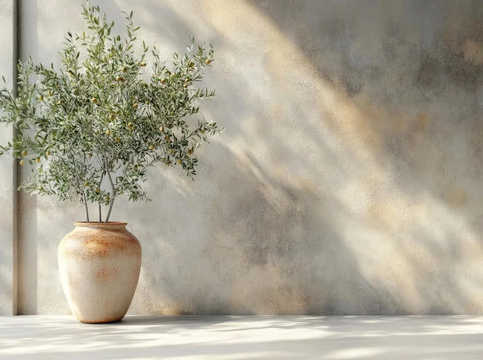 Italian Olive Tree Canvas Art - Minimalist Scandinavian Wall Decor