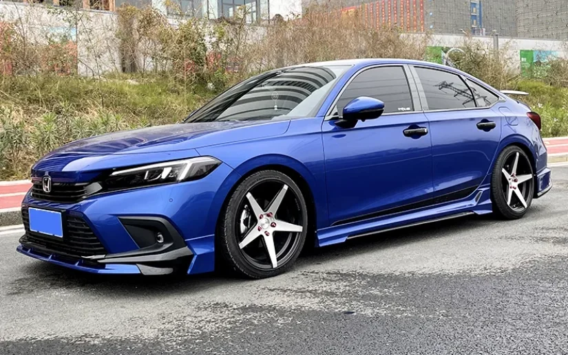 For Honda Civic Sedan 11th 2022 2023 2024 ABS Bumper Front Lip Rear Trunk Diffuser Spoiler Side Skirt Body Kit