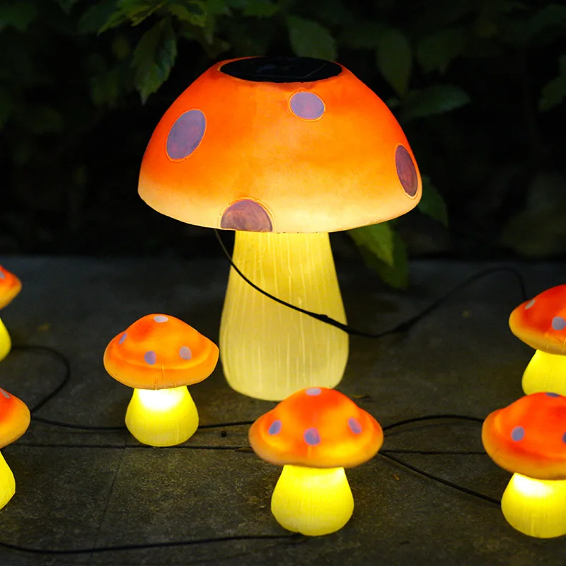 

Solar mushroom led light string outdoor courtyard garden lawn layout lawn waterproof landscape decorative lights
