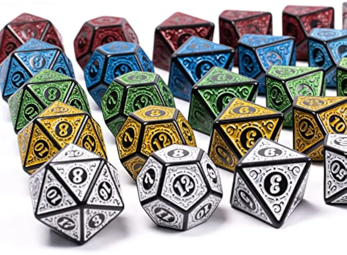 Polyhedral Dice Set 35pcs with Leather Dice Bag D&D for Dungeons and Dragons RPG MTG Table Games game dice dice set dice bag