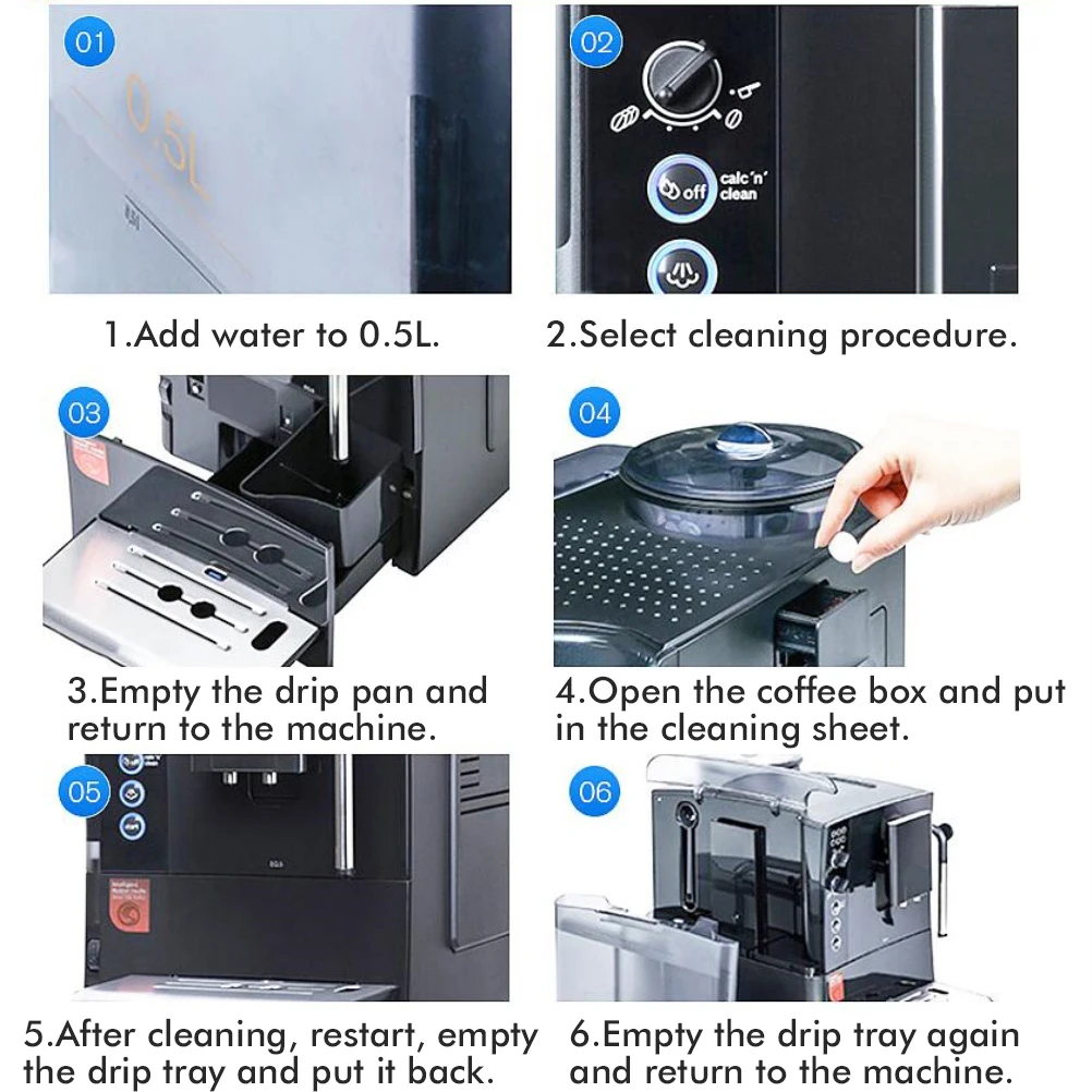 50pcs 100pcs Cleaning Tablets for Coffee Machines Coffee Machines Cleaner Tablets Cleaning Tablets for Automatic Coffee Machines