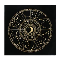 Black Tablecloths Tarot Clot Card Divination Halloween Tablecloth Black gold Fashion Decoration Alchemical Sigil Altar Astrology 1