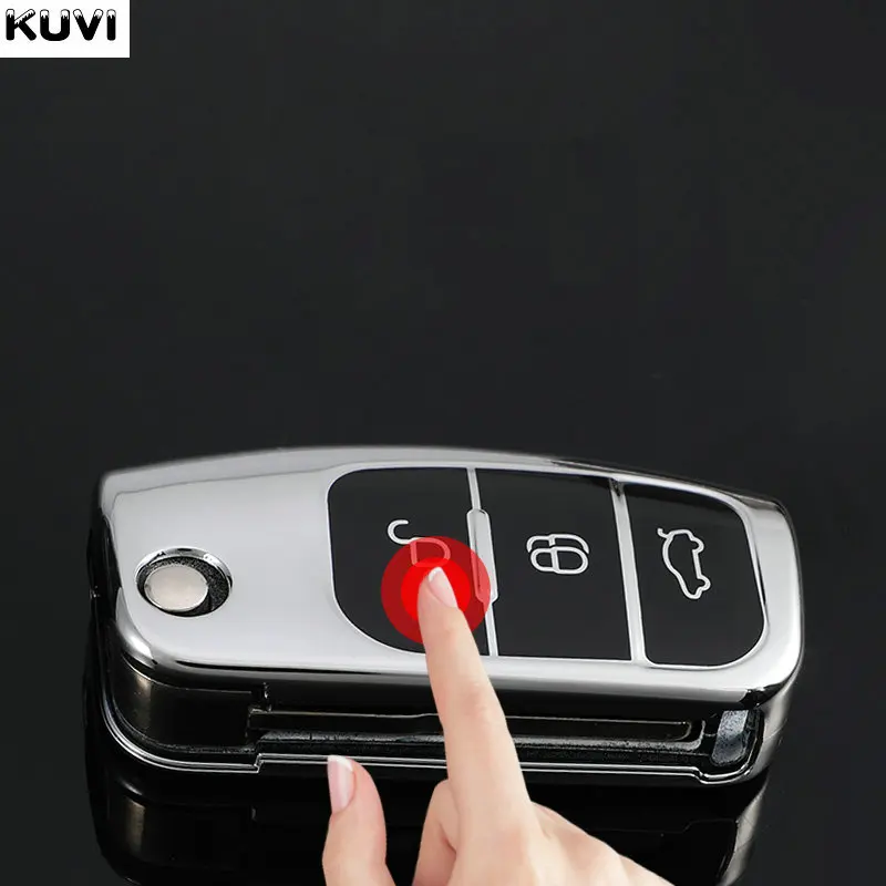 Tpu Car Flip Key Case Cover Shell Fob For Ford Focus 2 Mk2 Fiesta Mondeo Galaxy Falcon Territory Ecosport - - Racext™️ - - Racext 27