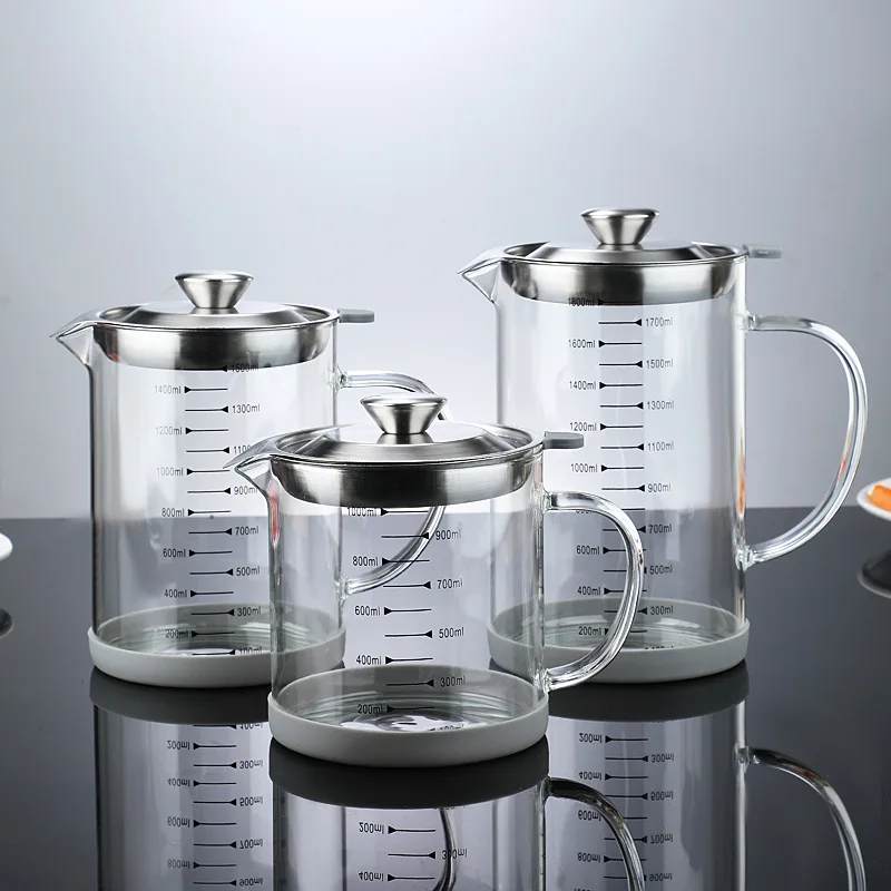 Large Capacity Leak-Proof Kitchen Oil Filter Pot - 304 Stainless Steel Mesh Glass Oil Storage Tank - Image 4