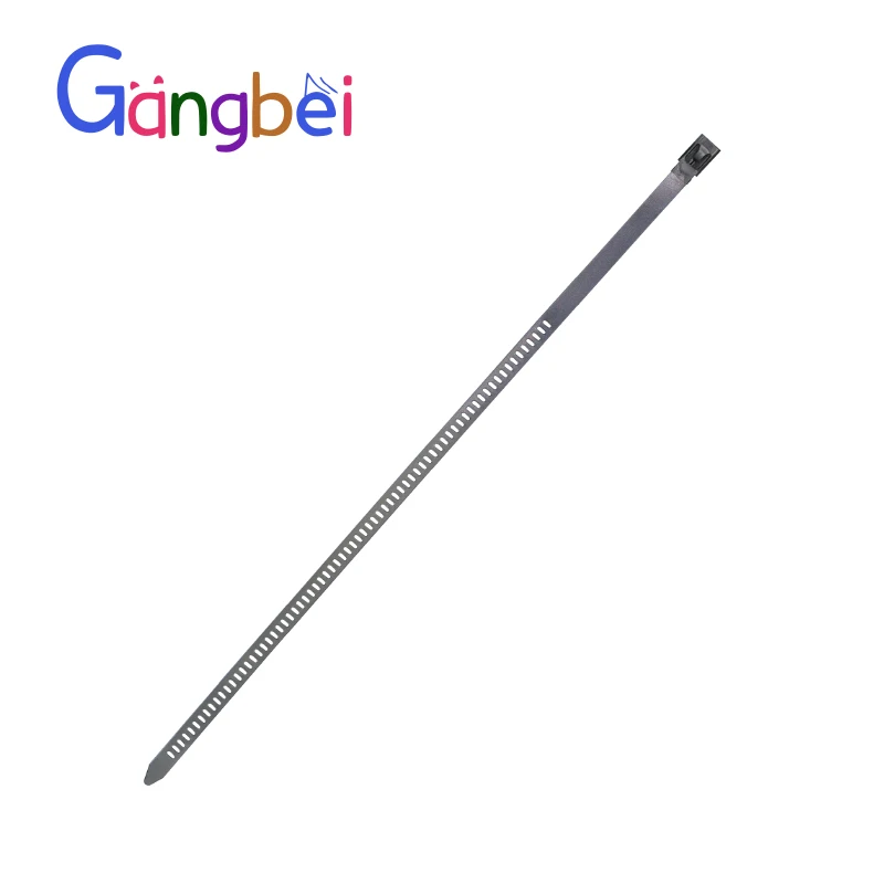 스테인리스 스틸 케이블 타이, 304 버클 케이블 타이, 4.5 100 태양광 마린 스텝 케이블 타이, Gangbei, 4.5*100