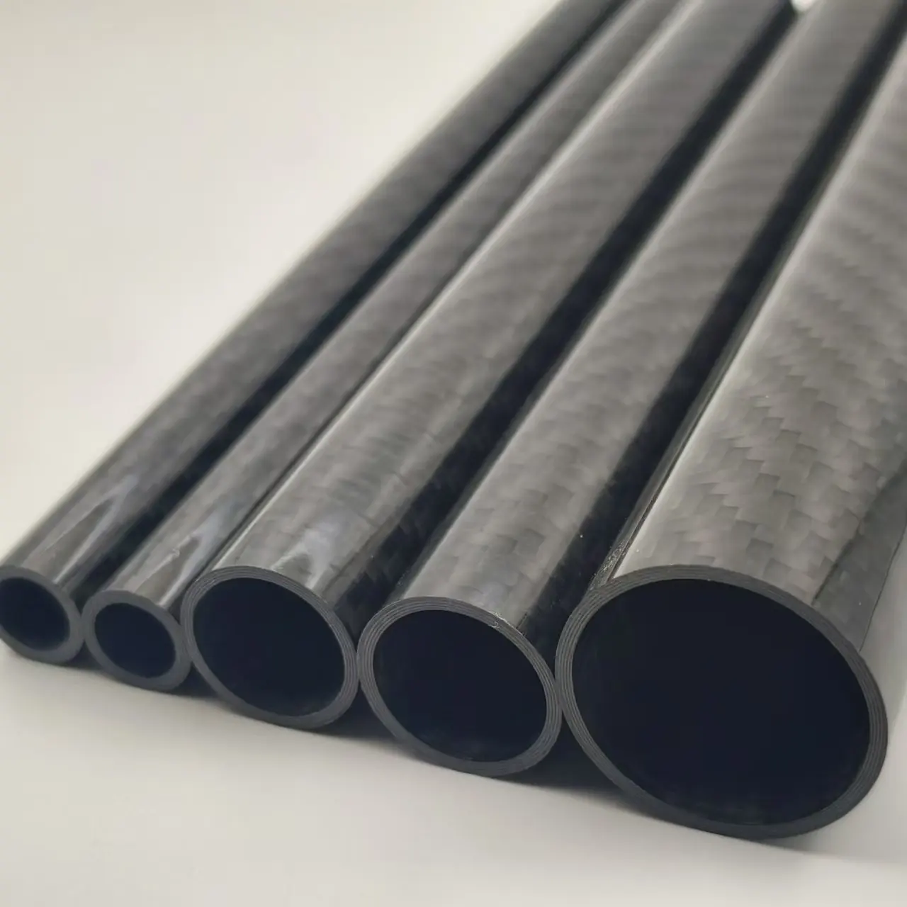 2Pcs 길이 1000MM 일반 광택 3K 전체 탄소 섬유 튜브 높은 복합 경도 DIY 일본 재료 파이프 RC 비행기 Accessorie