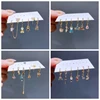 New Arrival Colorful Crystal Fairy Tales Hoop Earrings Set for Women Gold Color Huggies Jewelry 1