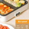 110V/220V 1200W 2 IN 1 Electric Hot Pot Cooker BBQ Grill Multicooker Electric BBQ Grill Non Stick Plate Barbecue Pan Cooking Pot 5