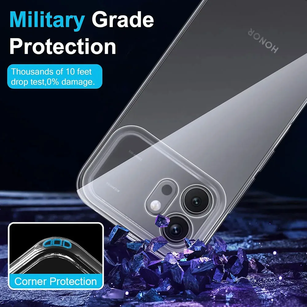 New Arrival Ultra Thin Clear TPU Silicone Shockproof Anti-Yellow Slim Protective Case