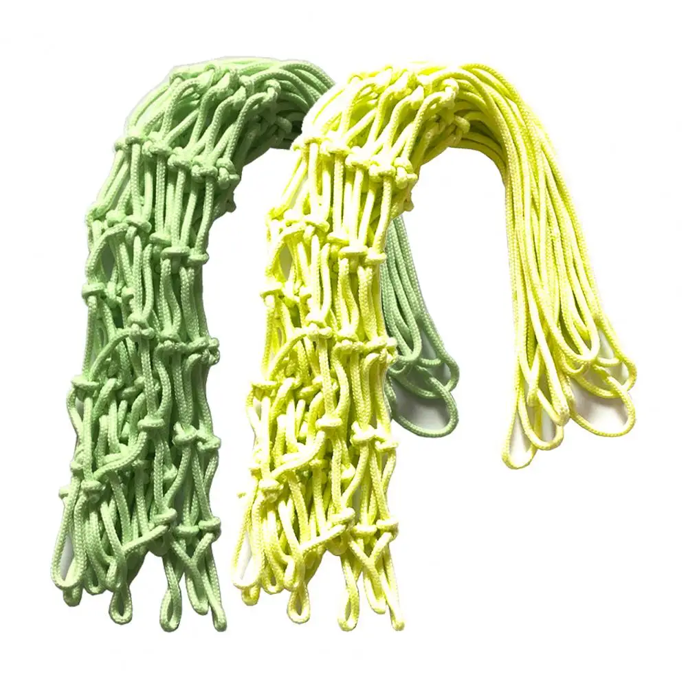 50cm Basketball Net Glow in the Dark Nylon Heavy Duty Basketball Net Standard Size Sun Powered Nightlight