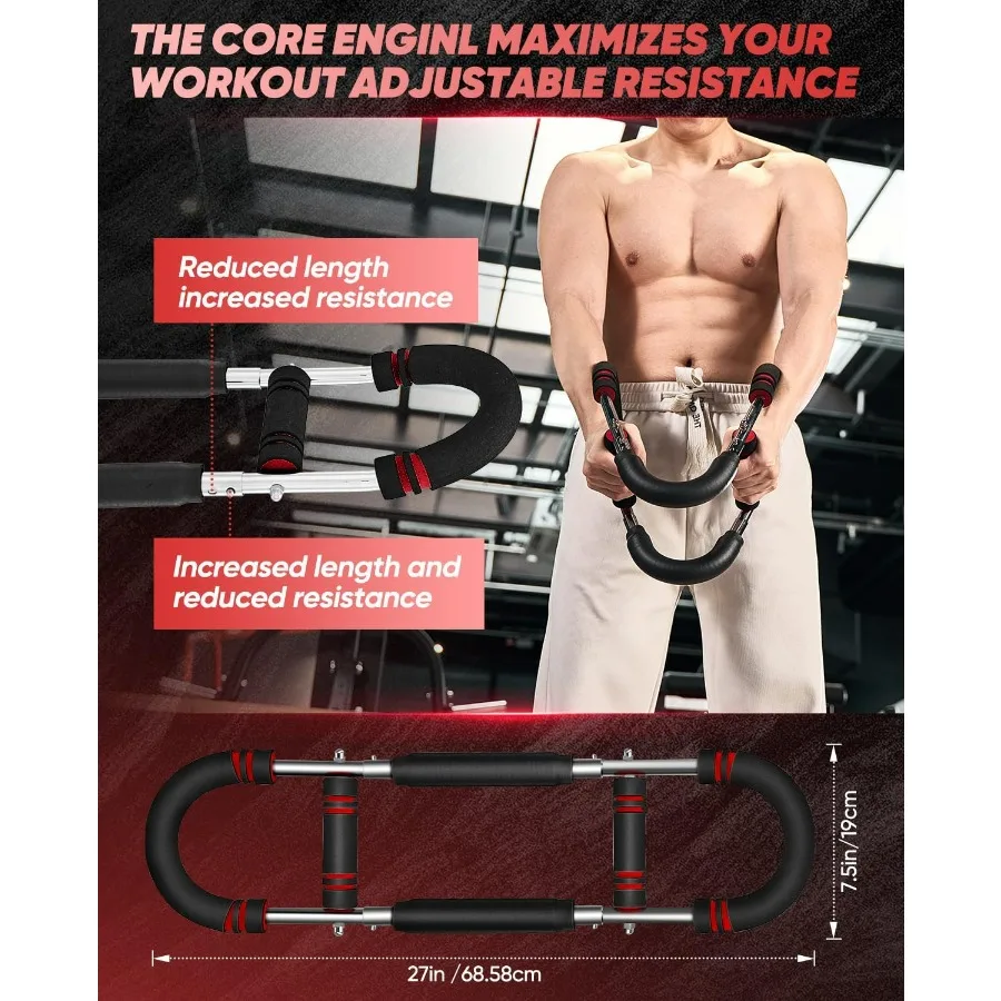 Twister Arm Trainer, PowerTwist Arm Trainer, Adjustable Forearm Strengthener, Arm Exercise Equipment, Chest Workout Equipment, P