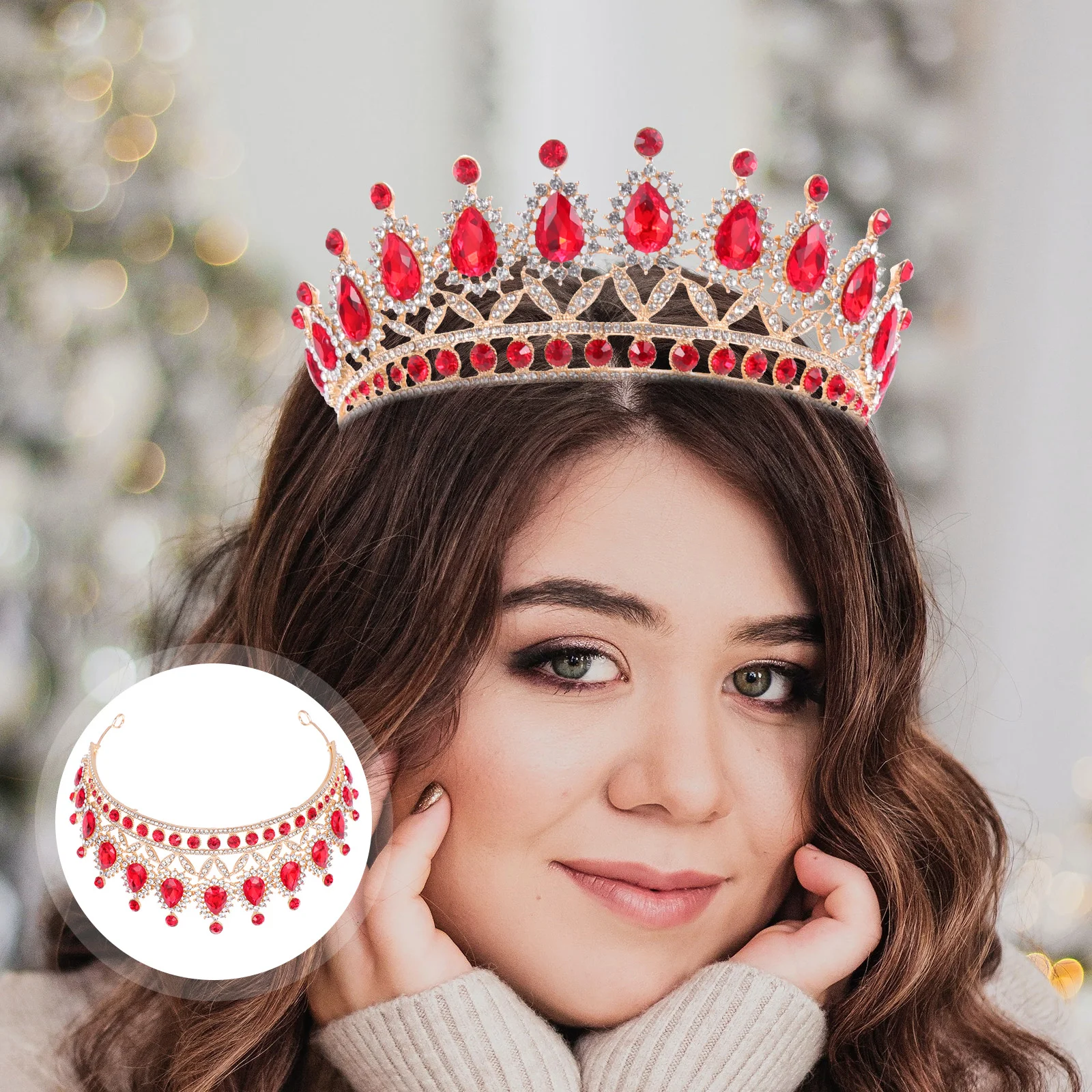 

Womens Accessories Drop Diamond Princess Crown Hair Bridal Jewels