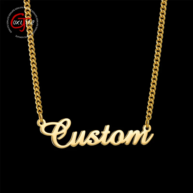 

Goxijite Stainless Steel Customized Name Necklaces For Women Personalized Crown Letter Heart Butterfly Necklace Jewelry Gift