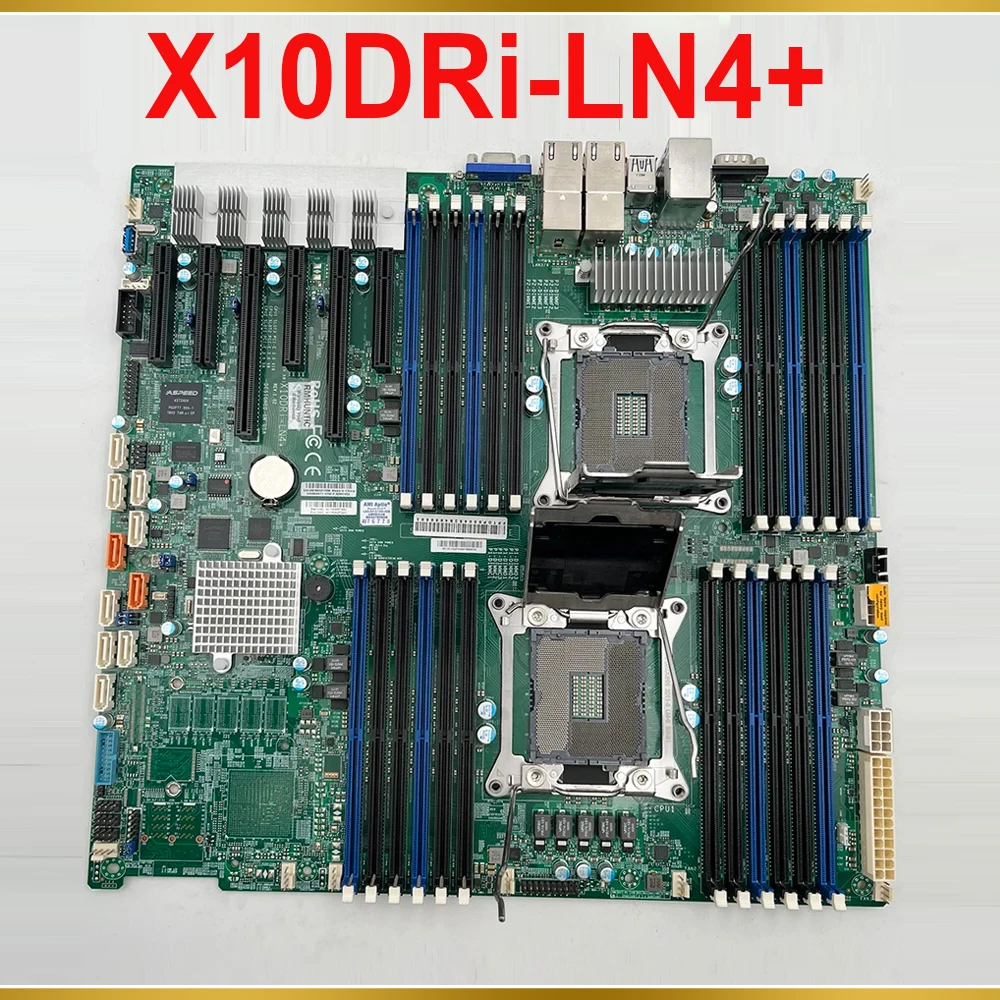 

For Supermicro E-ATX LGA 2011 DDR4-2400MHz C612 10XSATA 3 Dual-Way Server Motherboard X10DRi-LN4+