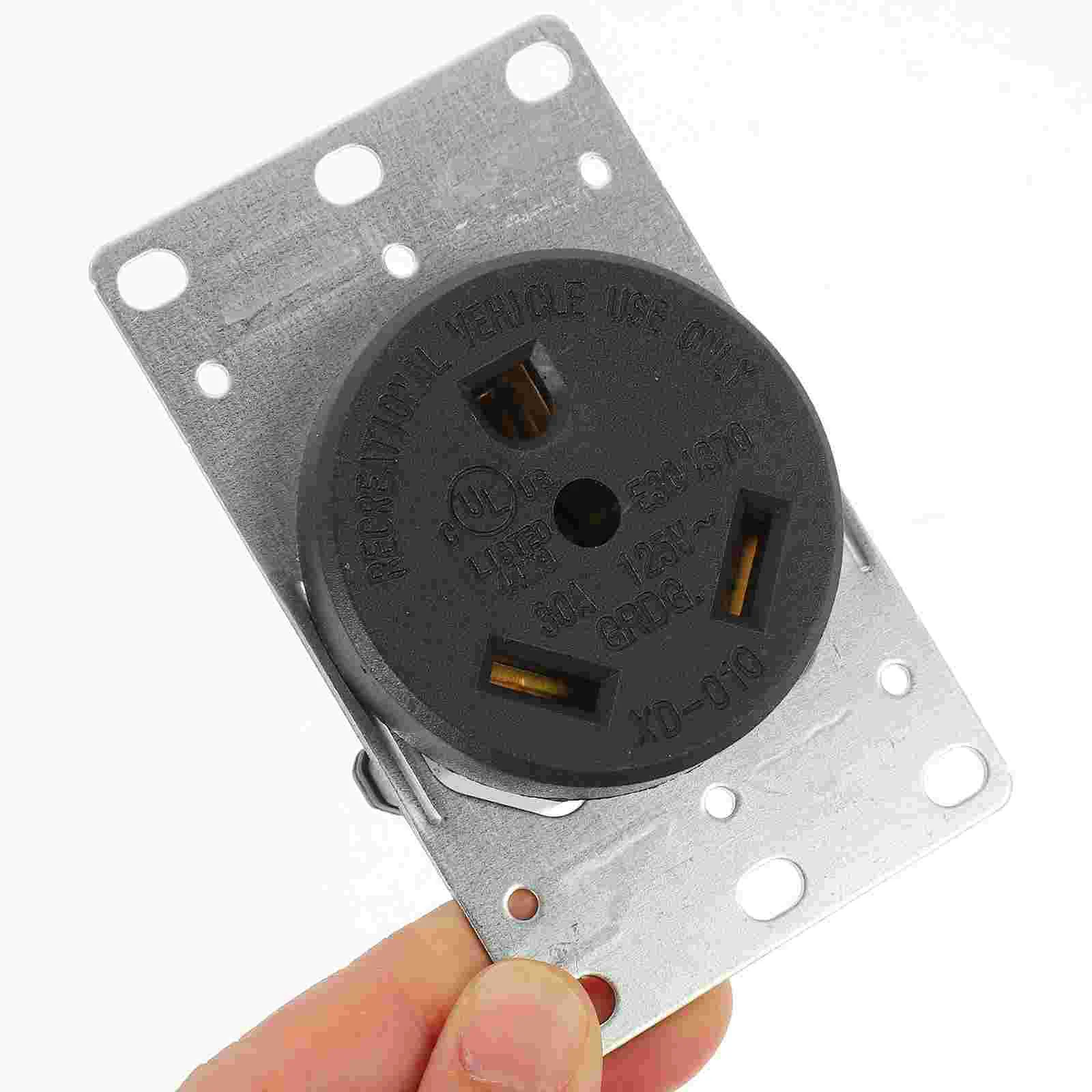 Industrial Rv Outlet Straight Blade Flush Receptacle American Style Electrical Iron