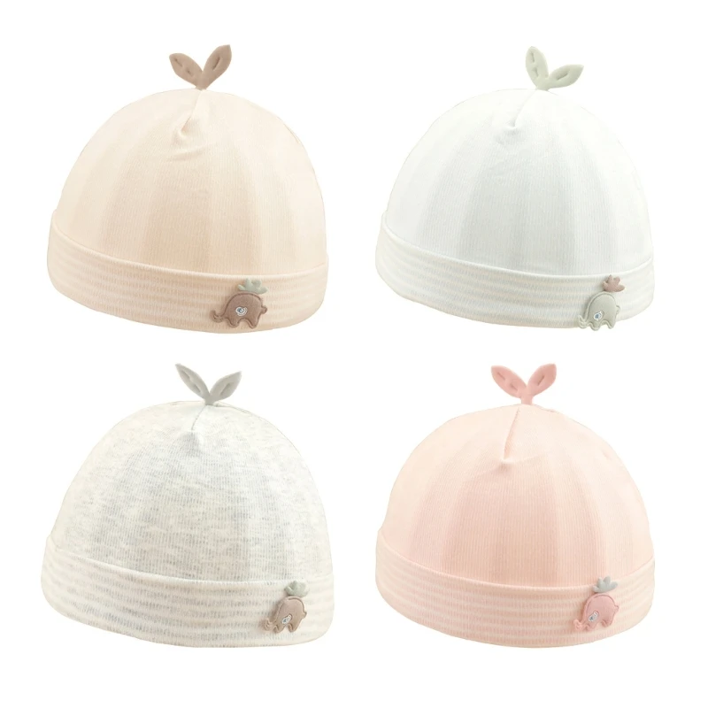 

Newborn Baby Hat Single Layer Bonnet Caps Spring Summer Infants Caps Neutral Gender for 0-3 Month Girls Boys