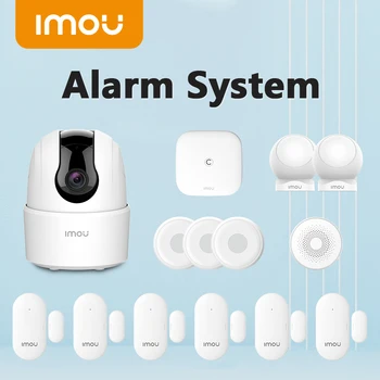 IMOU Home Wifi Alarm System Zigbee 3.0 Real Time App Push Motion Sensor Alarm Siren Window Door Sensor IP Camera Work with Alexa 1